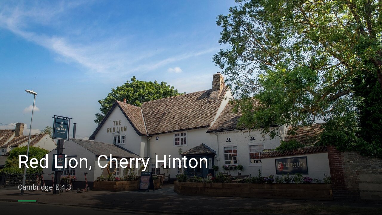 Red Lion, Cherry Hinton - Sports Bars in Cambridge