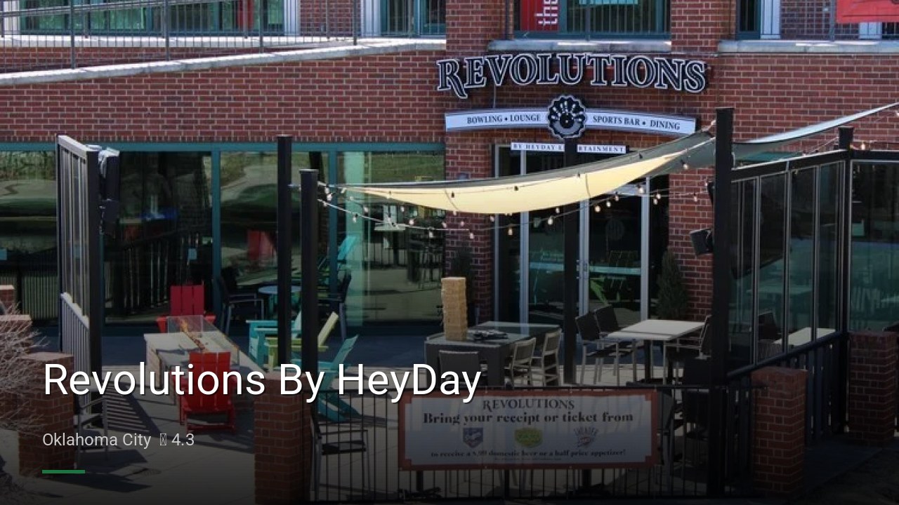 Revolutions By HeyDay - Sports Bars in Oklahoma City
