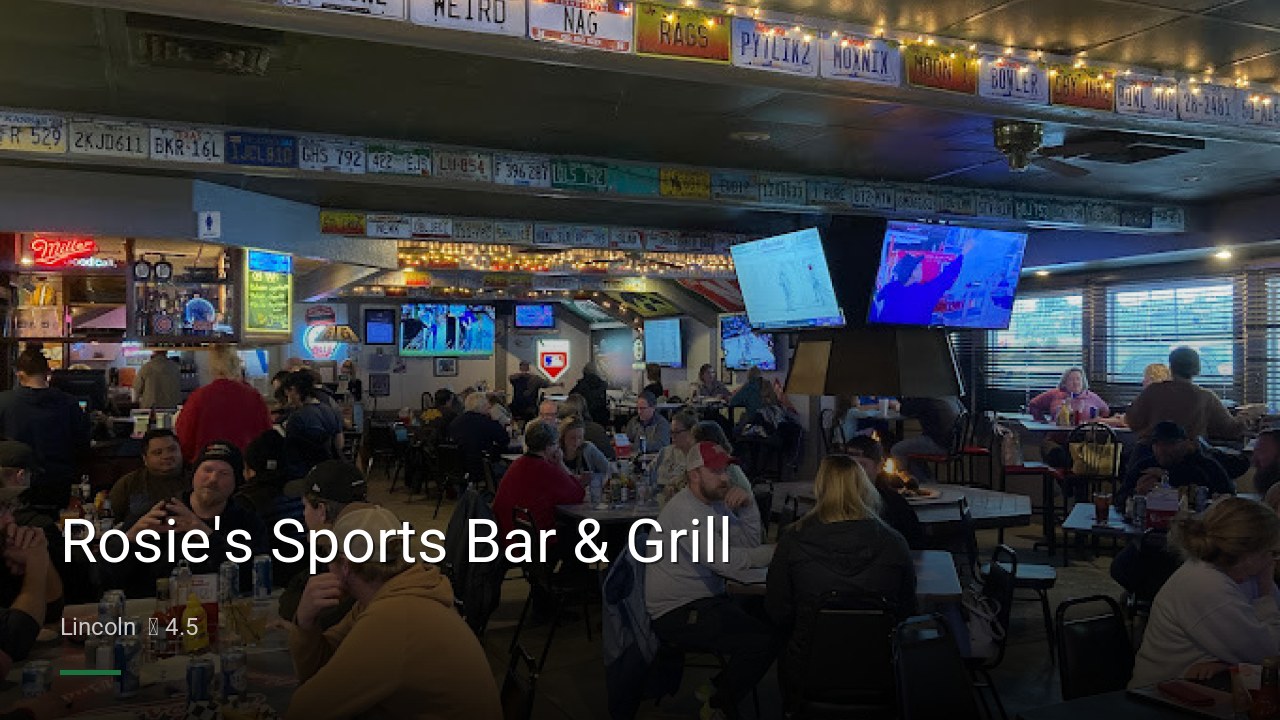 Rosie's Sports Bar & Grill - Sports Bars in Lincoln