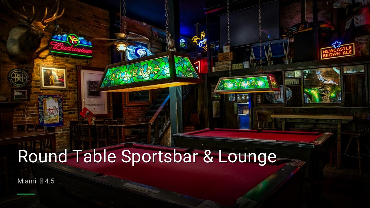 Round Table Sportsbar & Lounge — Sports bars in Miami