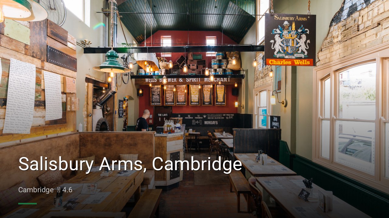 Salisbury Arms, Cambridge - Sports Bars in Cambridge