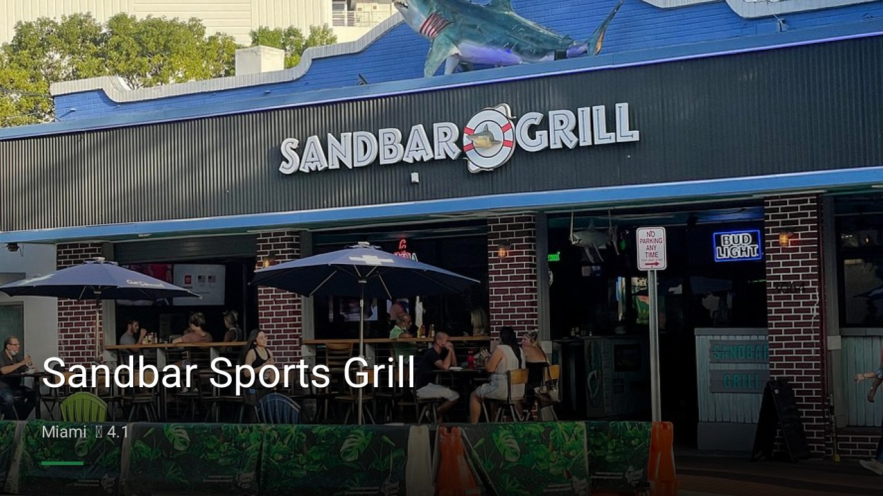 Sandbar Sports Grill - Sports Bars in Miami