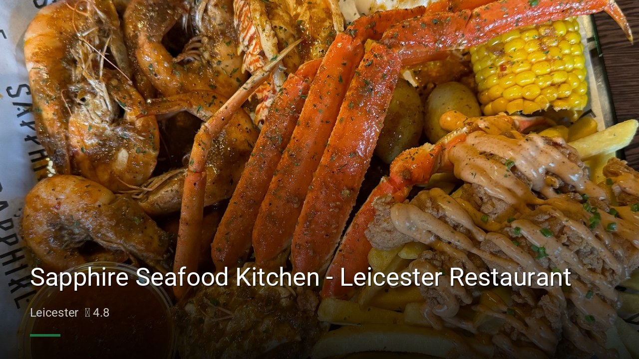 Sapphire Seafood Kitchen - Leicester Restaurant - Sports Bars in Leicester