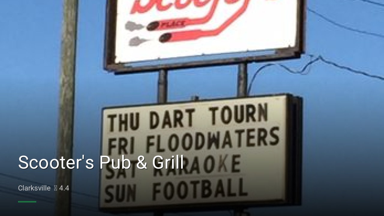 Scooter's Pub & Grill - Sports Bars in Clarksville