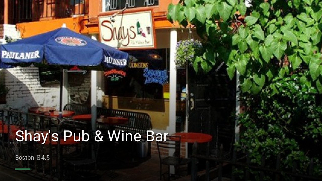 Shay's Pub & Wine Bar - Sports Bars in Boston