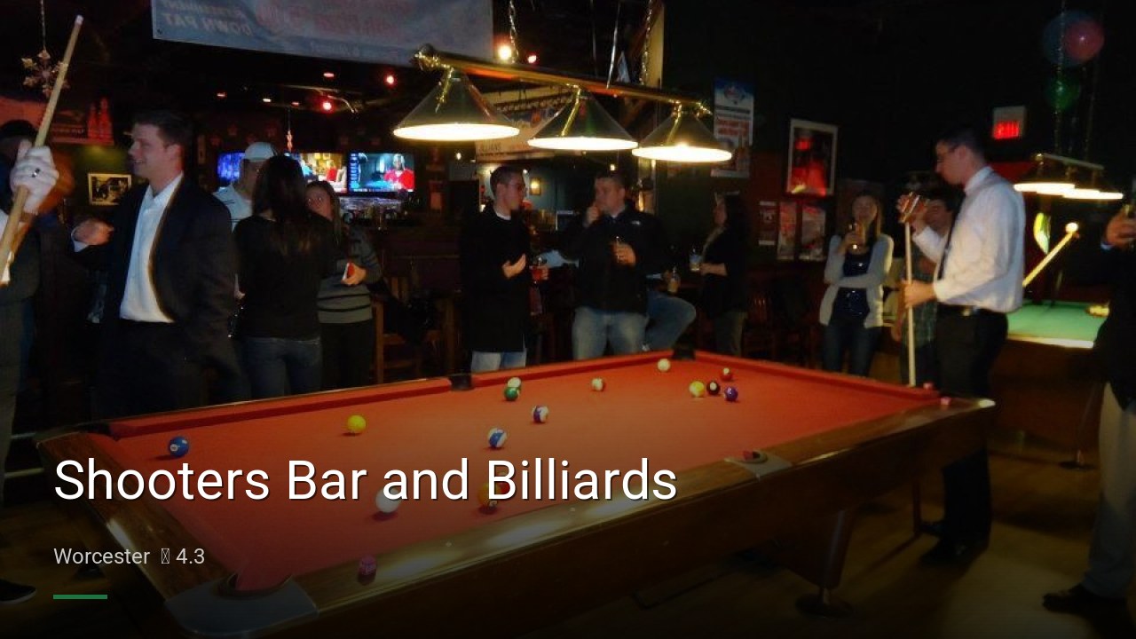 Shooters Bar and Billiards - Sports Bars in Worcester