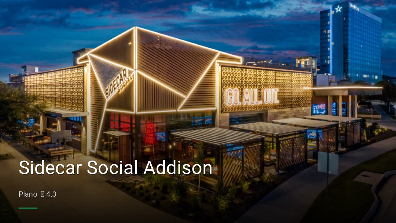 Sidecar Social Addison - Sports Bars in Plano