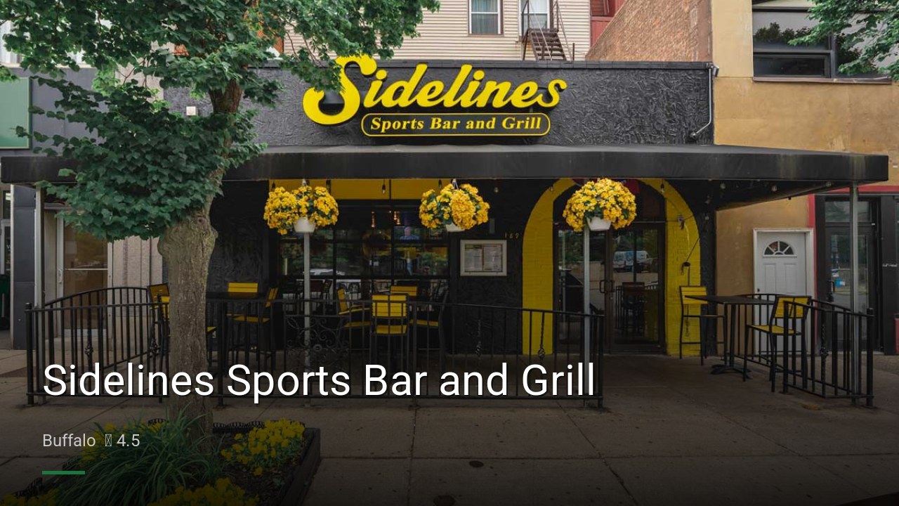 Sidelines Sports Bar and Grill - Sports Bars in Buffalo