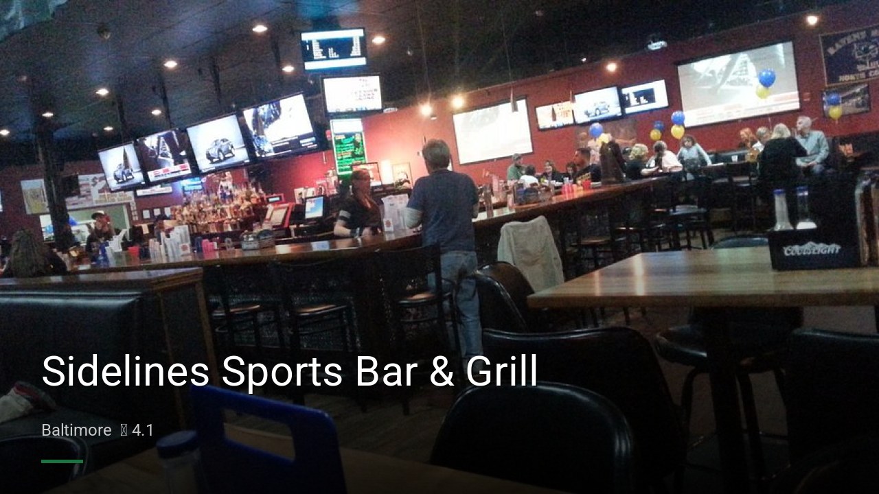 Sidelines Sports Bar & Grill - Sports Bars in Baltimore