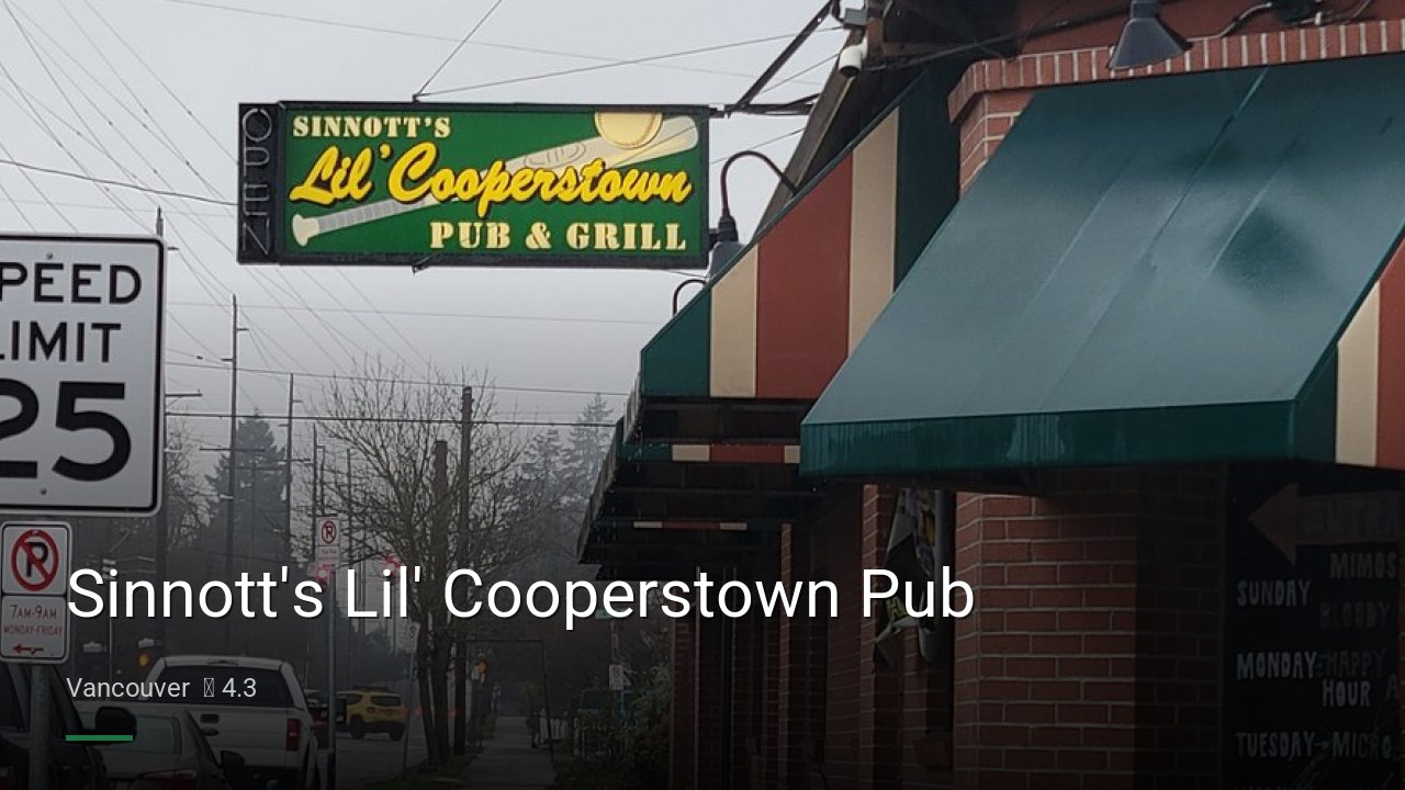 Sinnott's Lil' Cooperstown Pub - Sports Bars in Vancouver