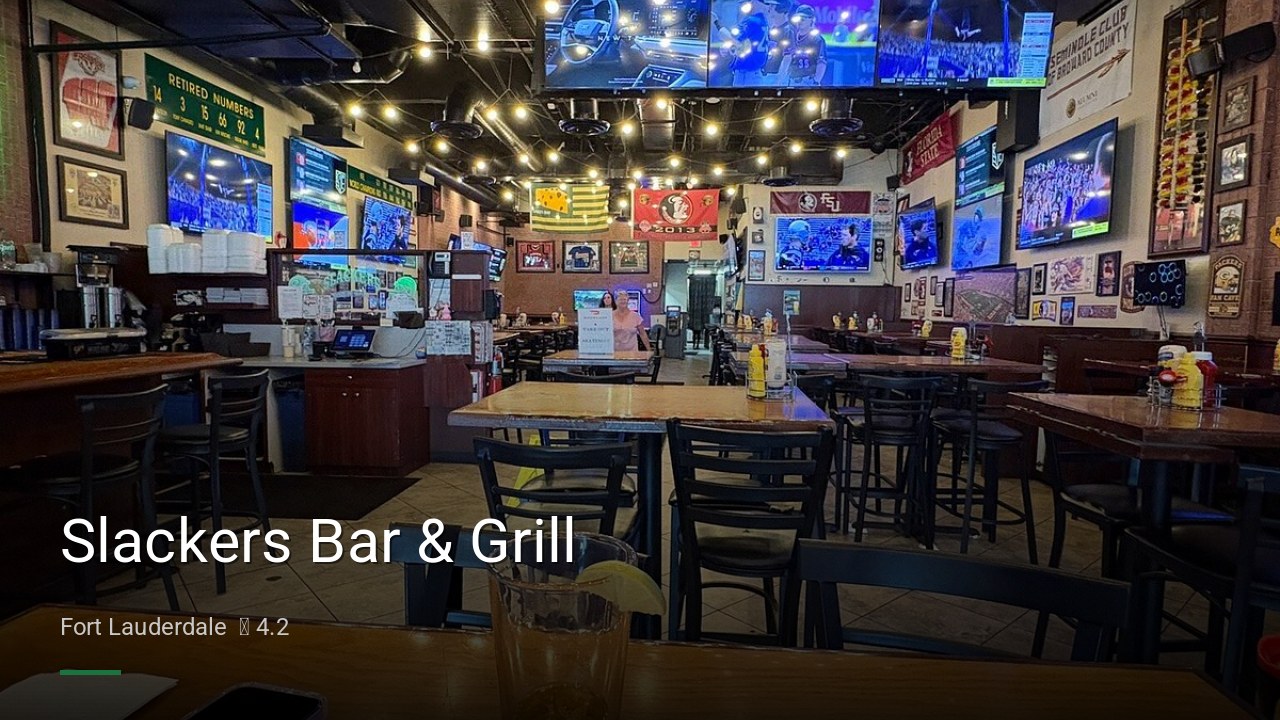 Slackers Bar & Grill - Sports Bars in Fort Lauderdale