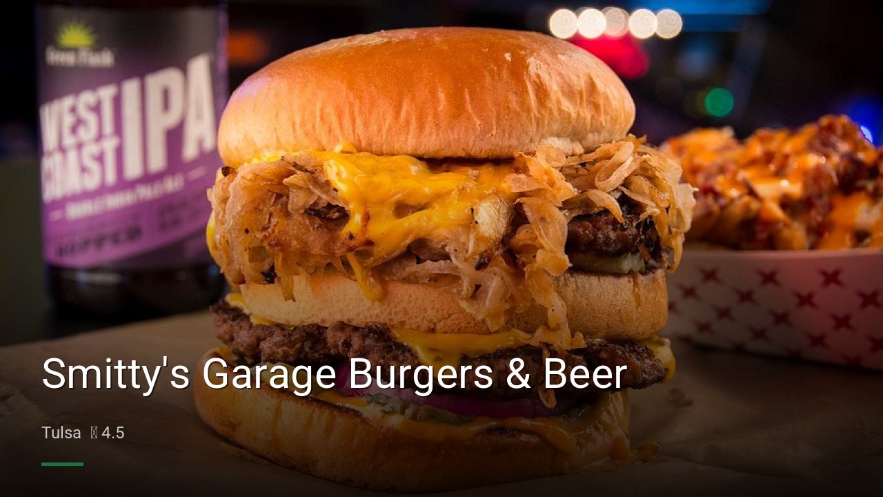 Smitty's Garage Burgers & Beer - Sports Bars in Tulsa