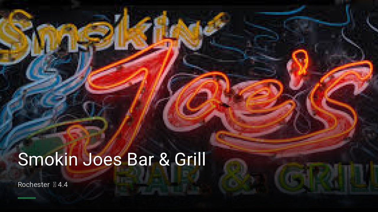 Smokin Joes Bar & Grill - Sports Bars in Rochester