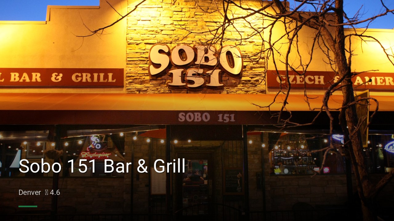 Sobo 151 Bar & Grill - Sports Bars in Denver