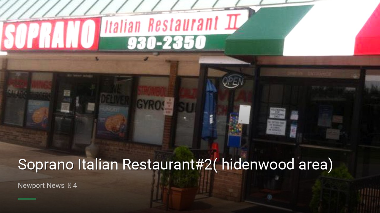 Soprano Italian Restaurant#2( hidenwood area) - Sports Bars in Newport News