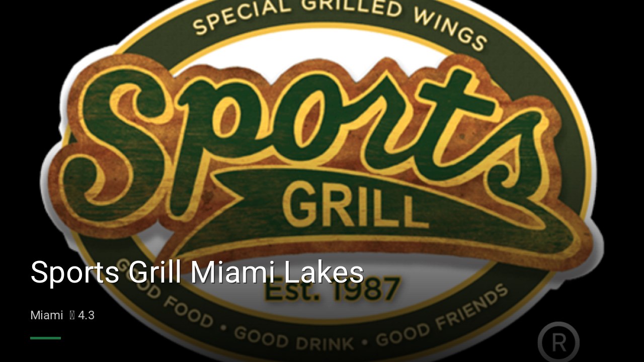 Sports Grill Miami Lakes - Sports Bars in Miami
