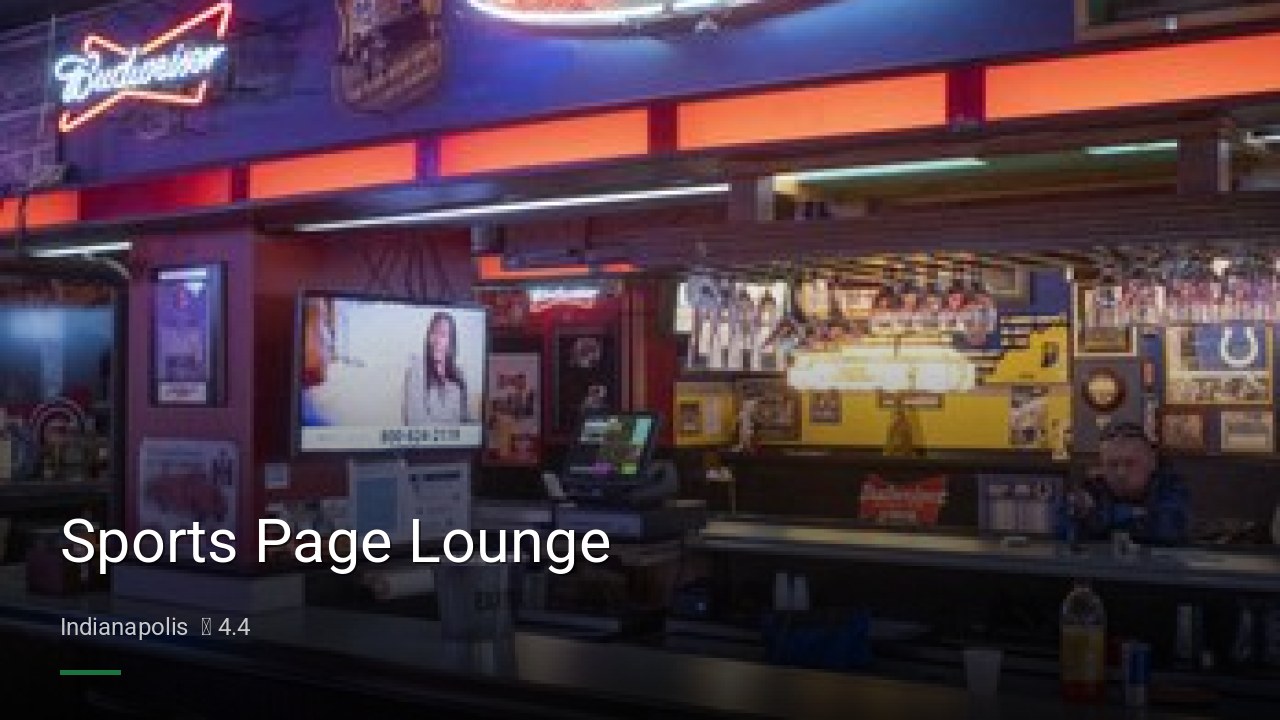 Sports Page Lounge - Sports Bars in Indianapolis