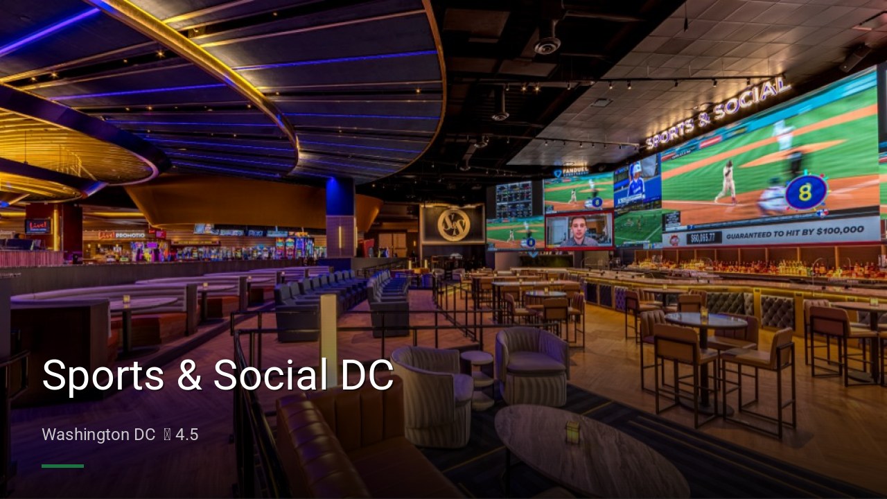 Sports & Social DC - Sports Bars in Washington DC
