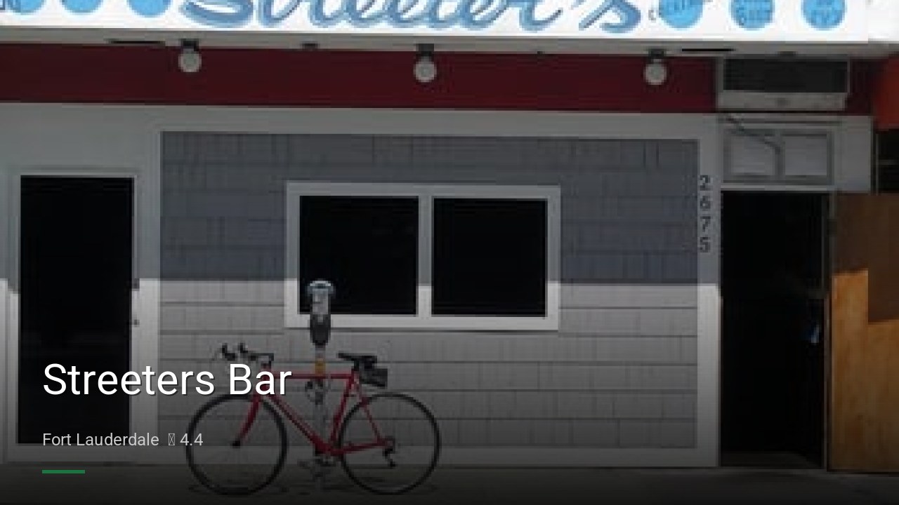 Streeters Bar - Sports Bars in Fort Lauderdale