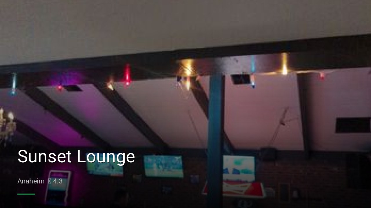 Sunset Lounge - Sports Bars in Anaheim