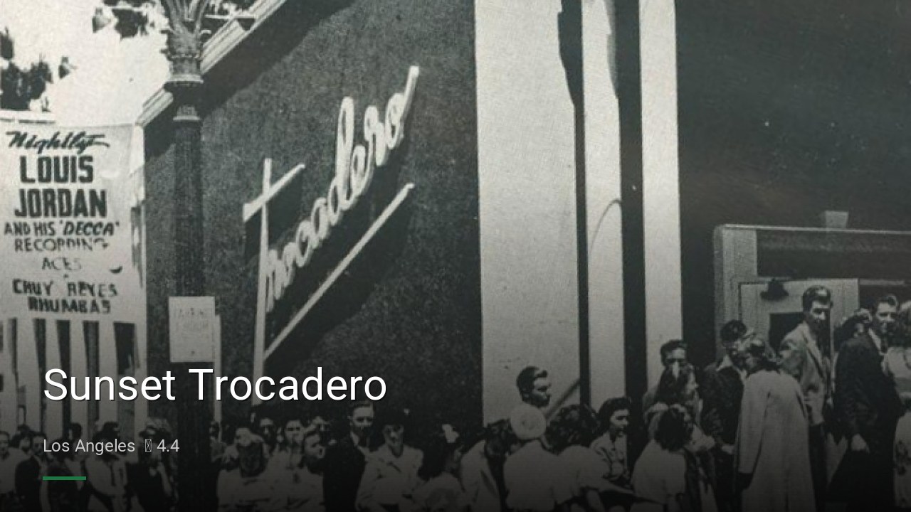 Sunset Trocadero - Sports Bars in Los Angeles