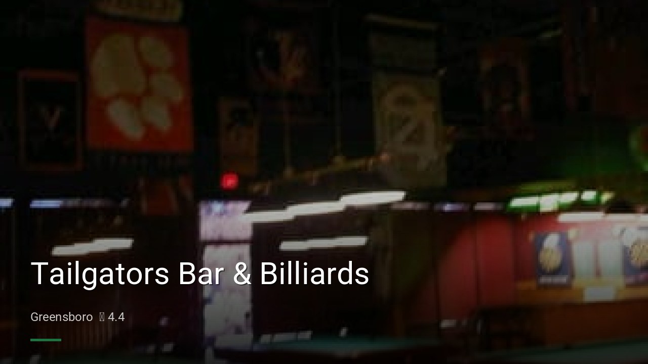 Tailgators Bar & Billiards - Sports Bars in Greensboro