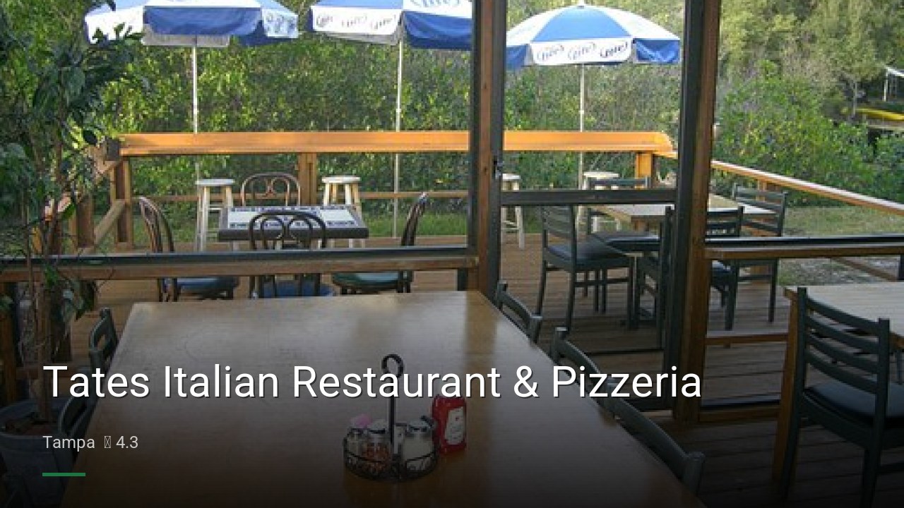 Tates Italian Restaurant & Pizzeria - Sports Bars in Tampa