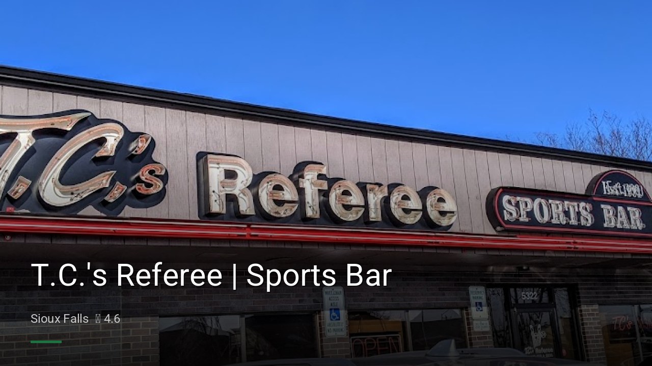 T.C.'s Referee | Sports Bar - Sports Bars in Sioux Falls