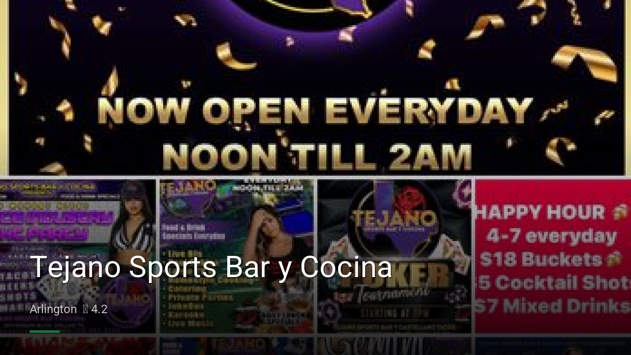 Tejano Sports Bar y Cocina - Sports Bars in Arlington