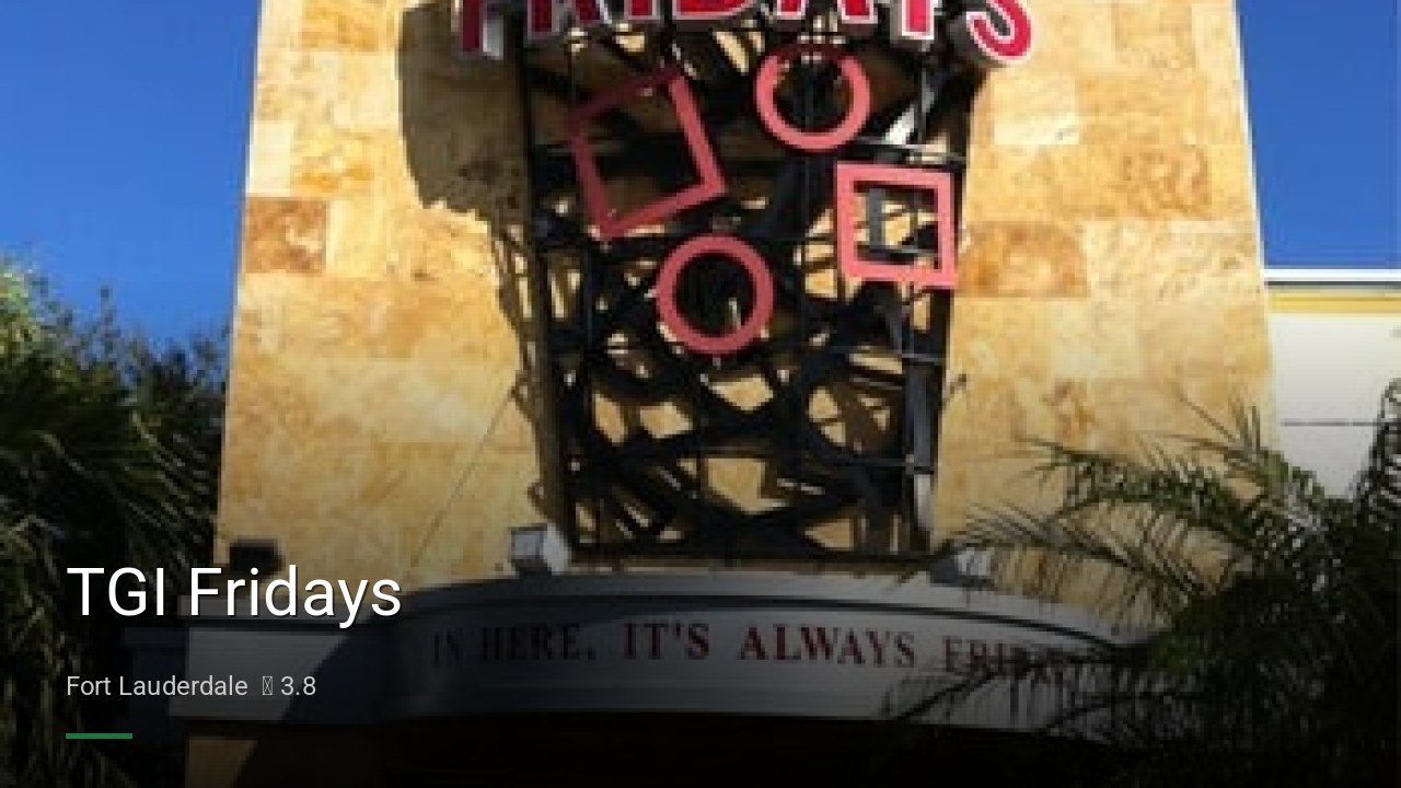 TGI Fridays - Sports Bars in Fort Lauderdale