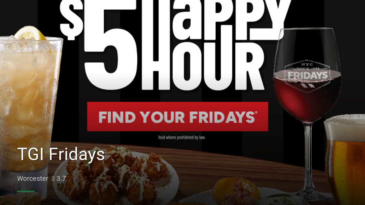 TGI Fridays - Sports Bars in Worcester