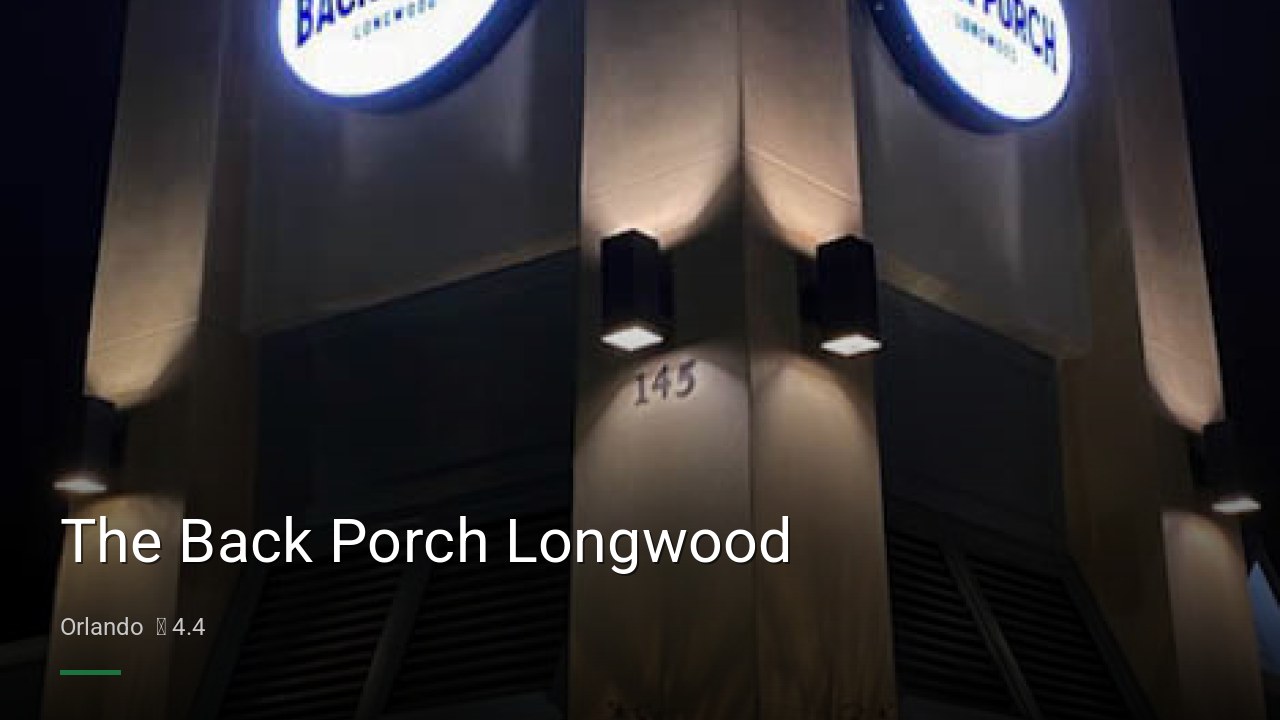 The Back Porch Longwood - Sports Bars in Orlando