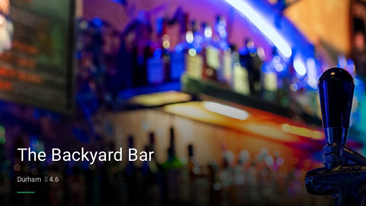 The Backyard Bar - Sports Bars in Durham