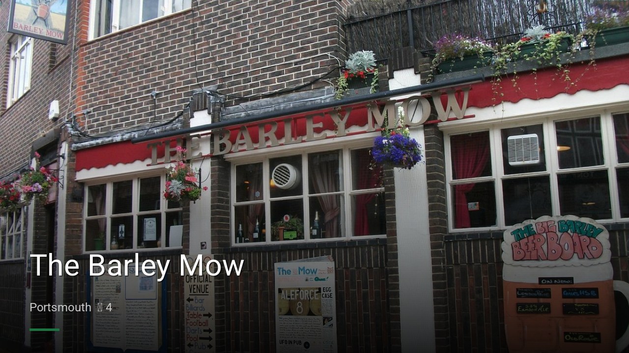 The Barley Mow - Sports Bars in Portsmouth