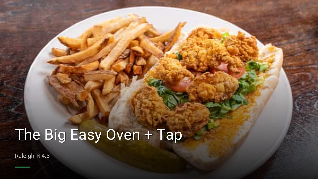 The Big Easy Oven + Tap - Sports Bars in Raleigh
