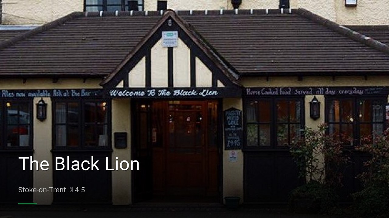 The Black Lion - Sports Bars in Stoke-on-Trent