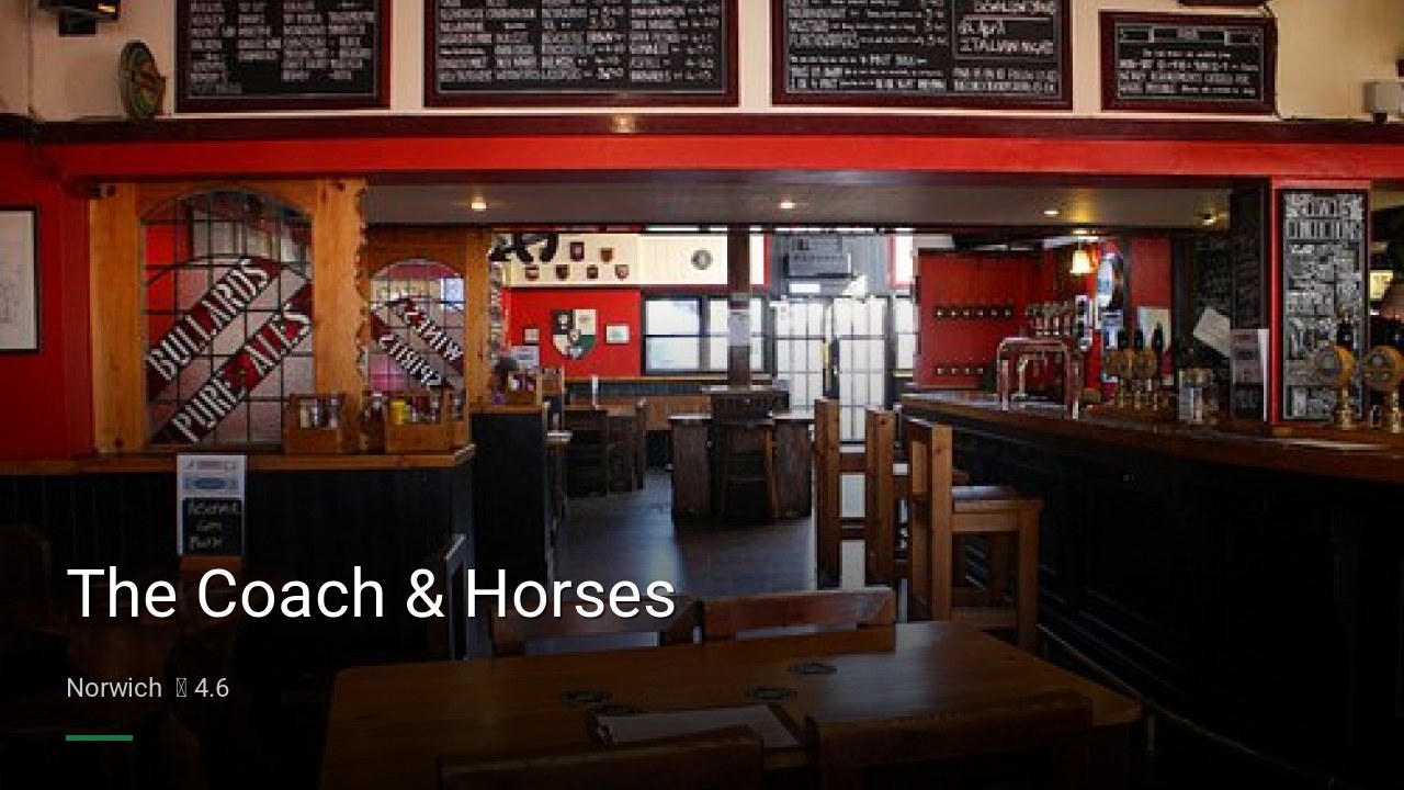 The Coach & Horses - Sports Bars in Norwich