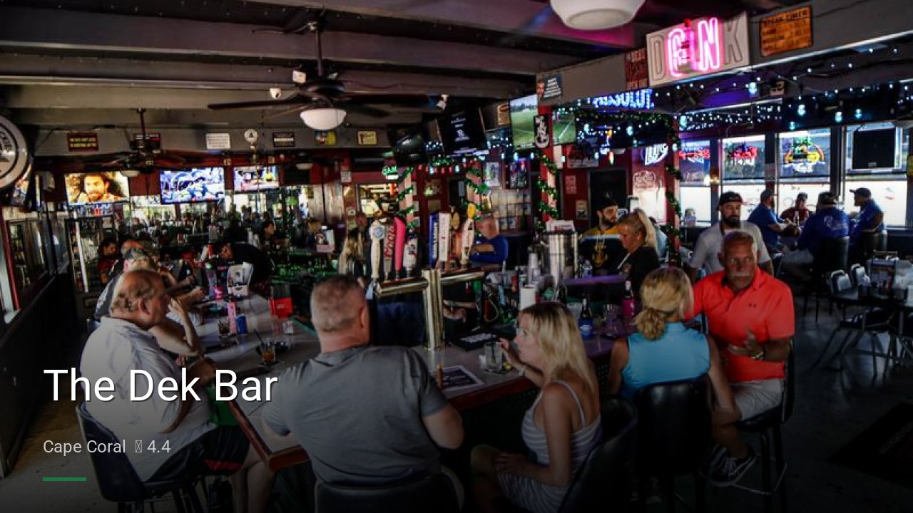 The Dek Bar - Sports Bars in Cape Coral