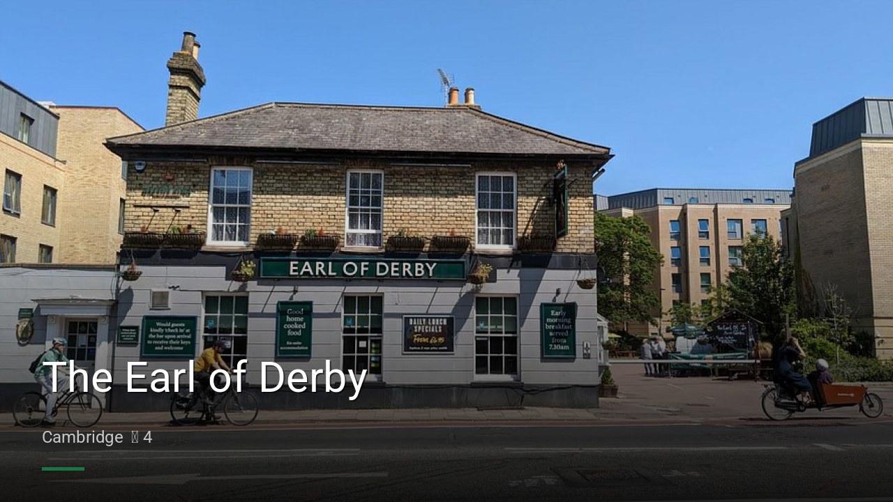 The Earl of Derby - Sports Bars in Cambridge