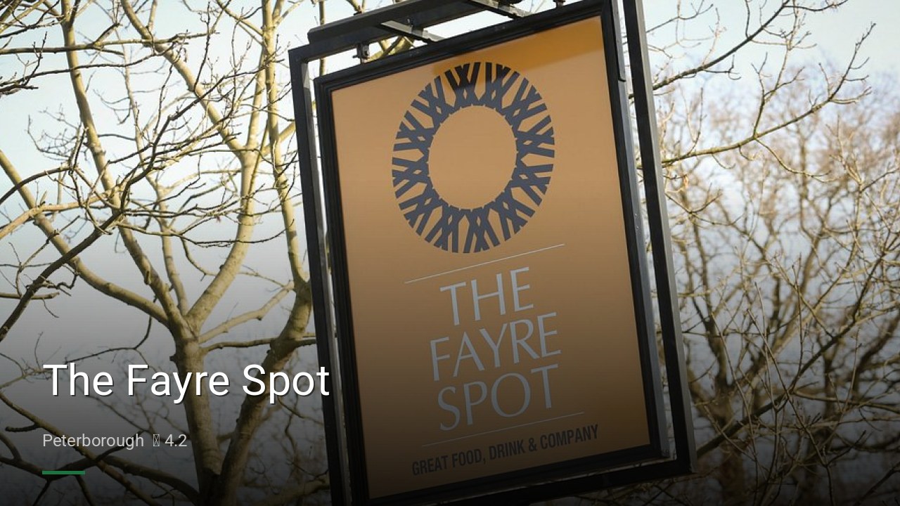 The Fayre Spot - Sports Bars in Peterborough