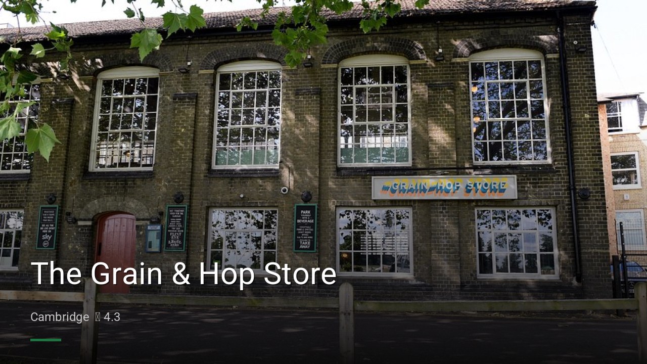 The Grain & Hop Store - Sports Bars in Cambridge
