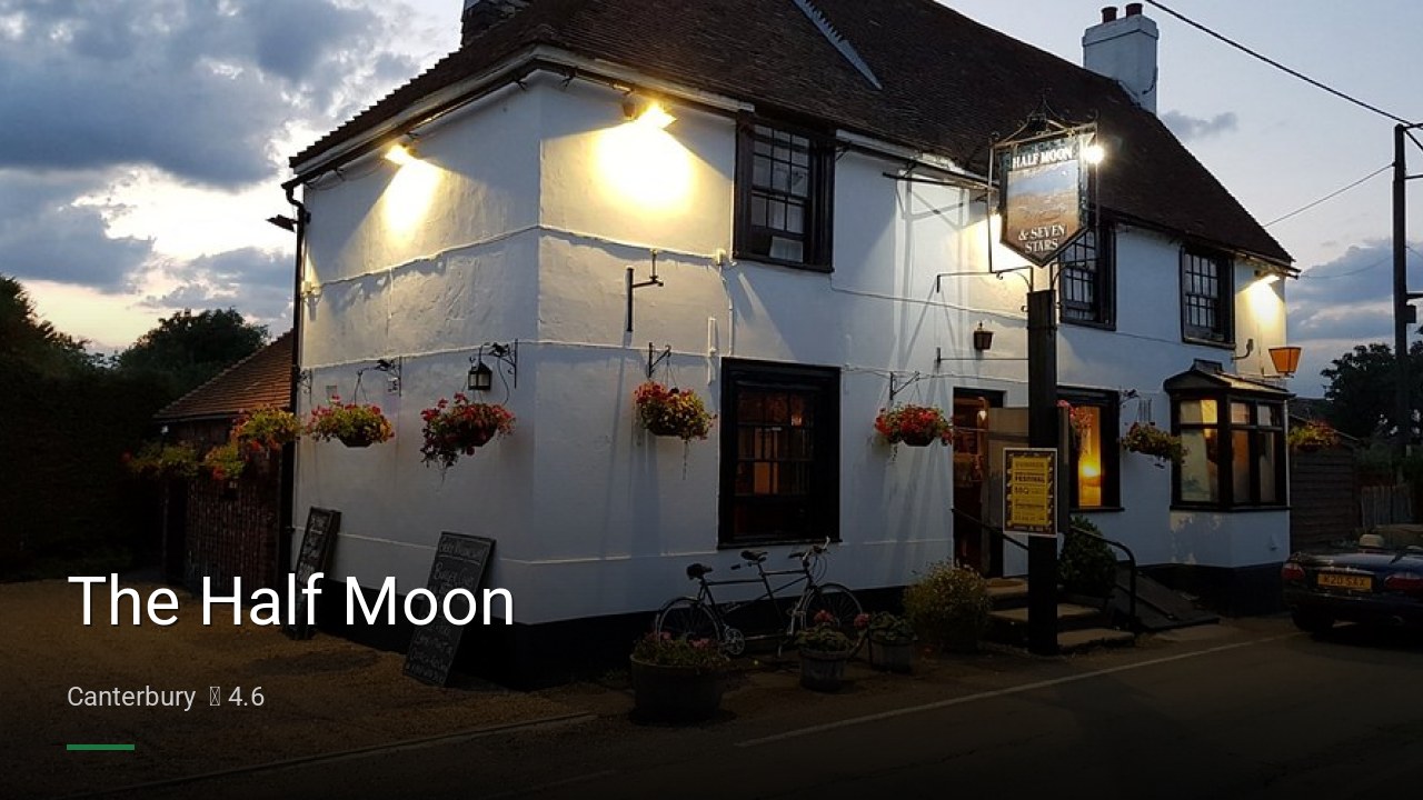 The Half Moon - Sports Bars in Canterbury