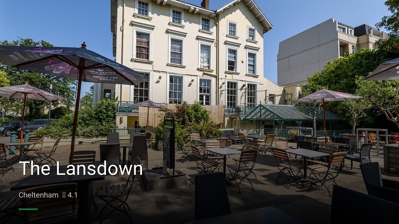 The Lansdown - Sports Bars in Cheltenham