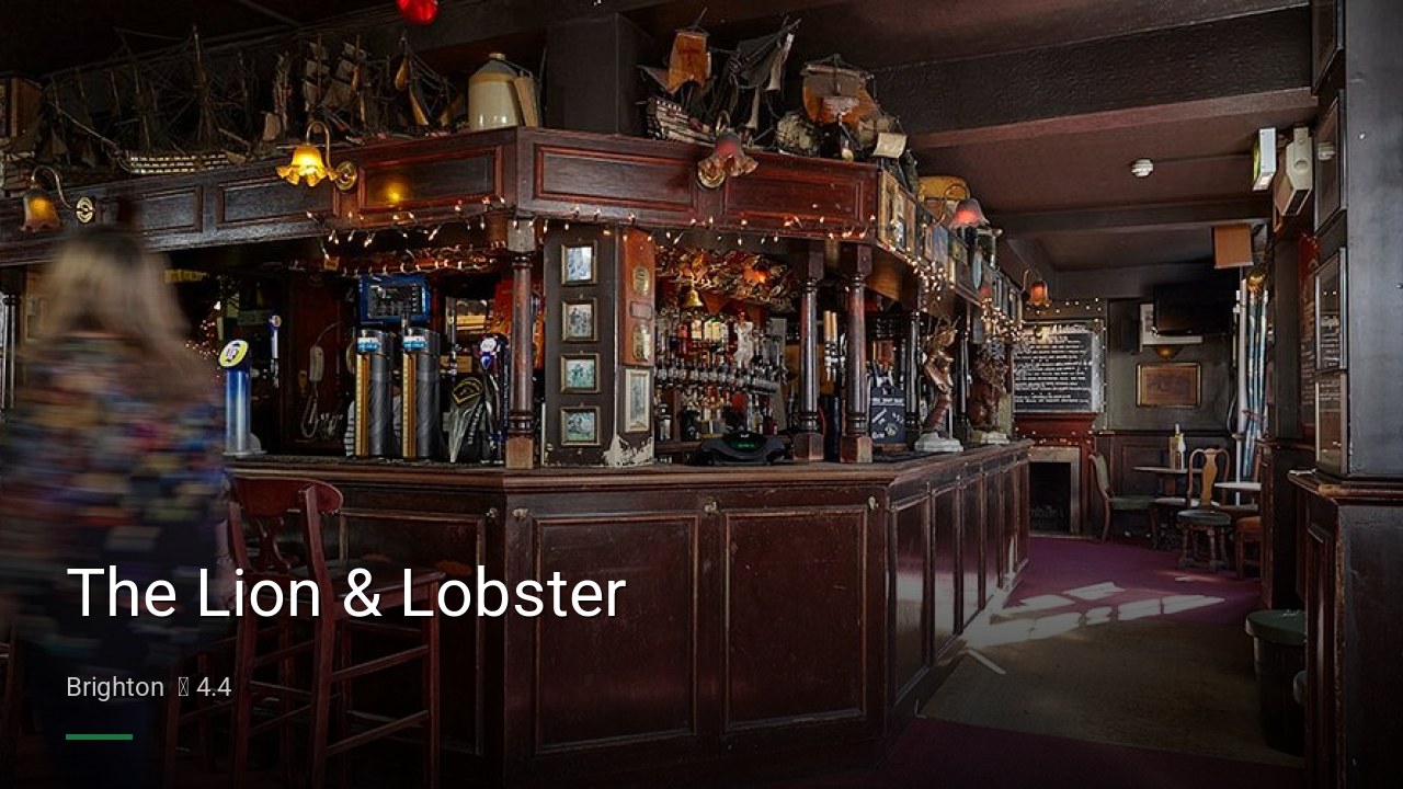 The Lion & Lobster - Sports Bars in Brighton