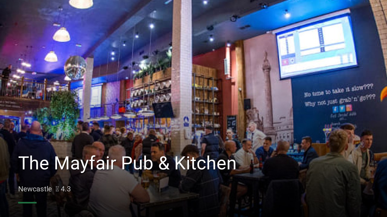 The Mayfair Pub & Kitchen - Sports Bars in Newcastle