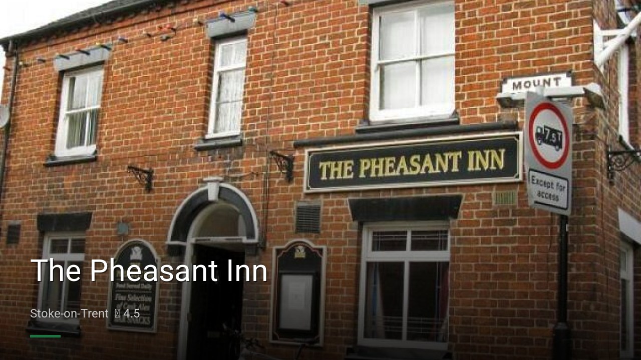 The Pheasant Inn - Sports Bars in Stoke-on-Trent