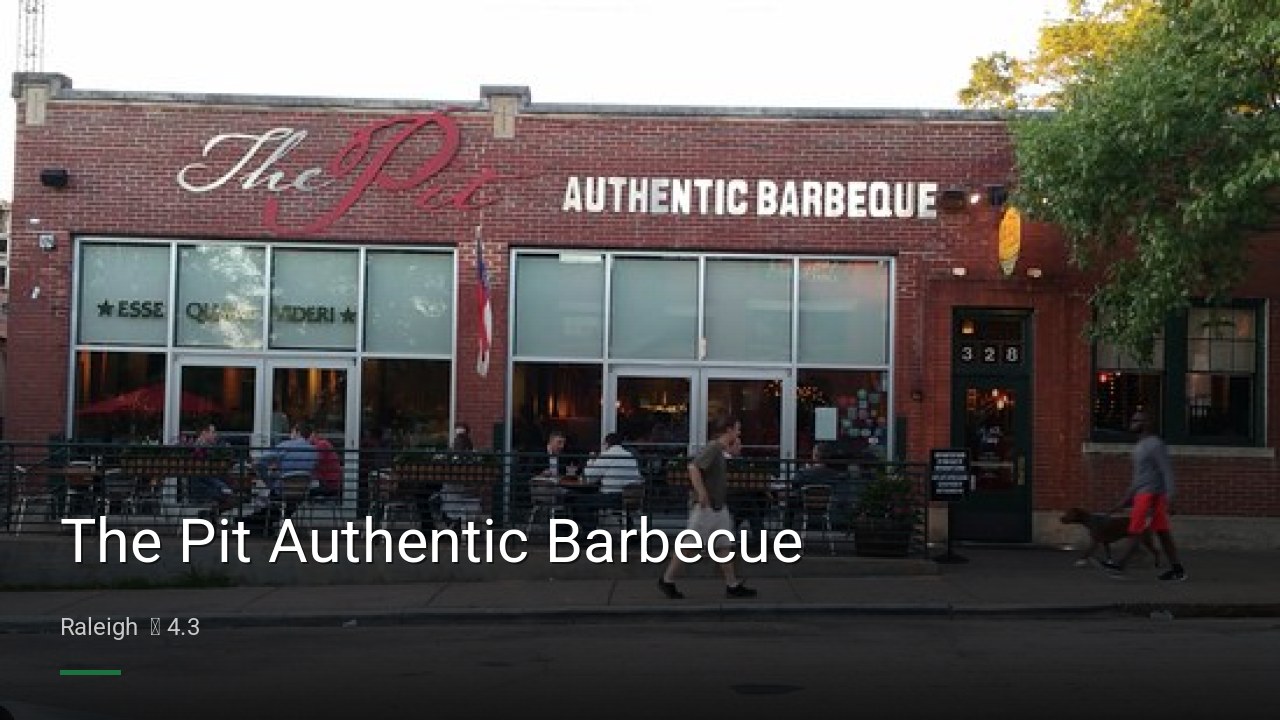 The Pit Authentic Barbecue - Sports Bars in Raleigh