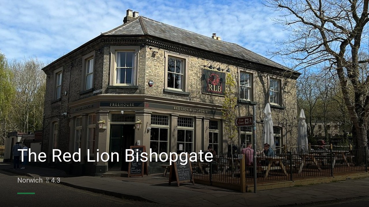 The Red Lion Bishopgate - Sports Bars in Norwich