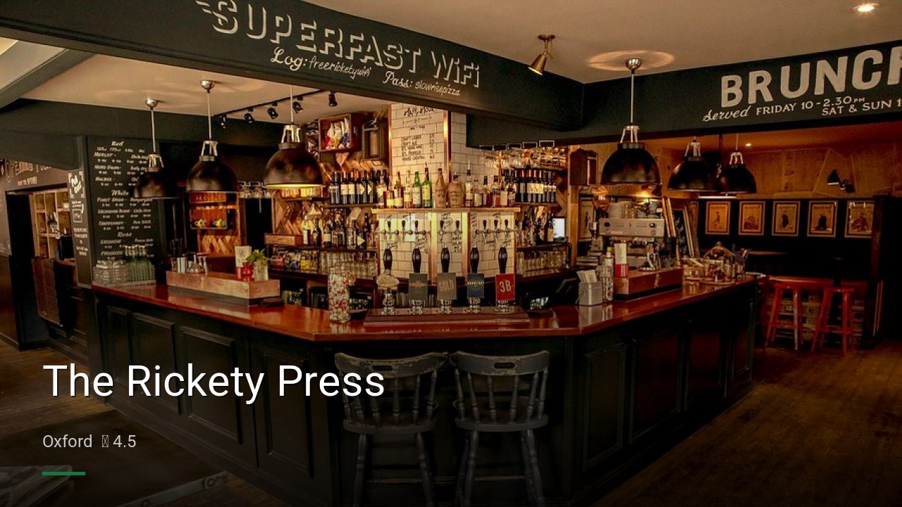 The Rickety Press - Sports Bars in Oxford
