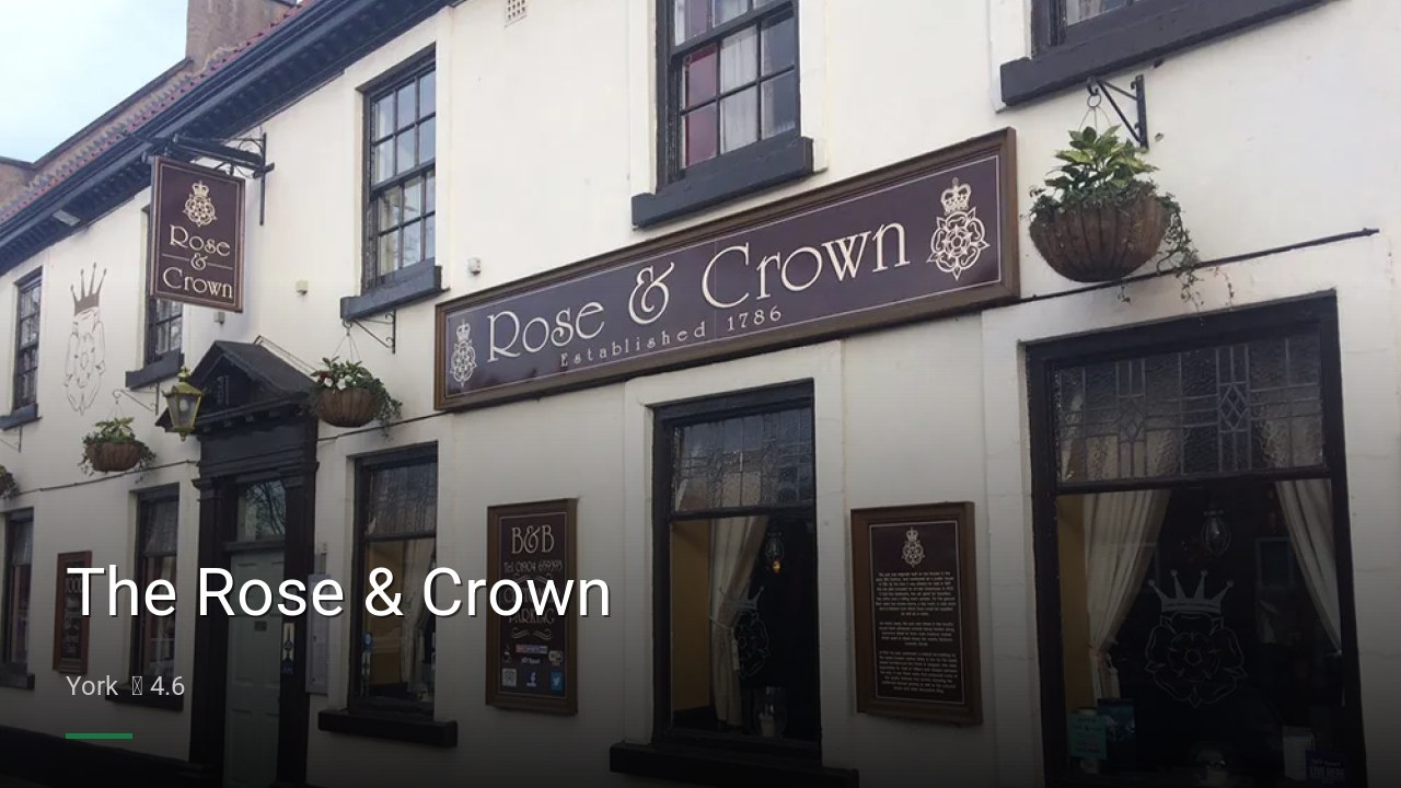 The Rose & Crown - Sports Bars in York